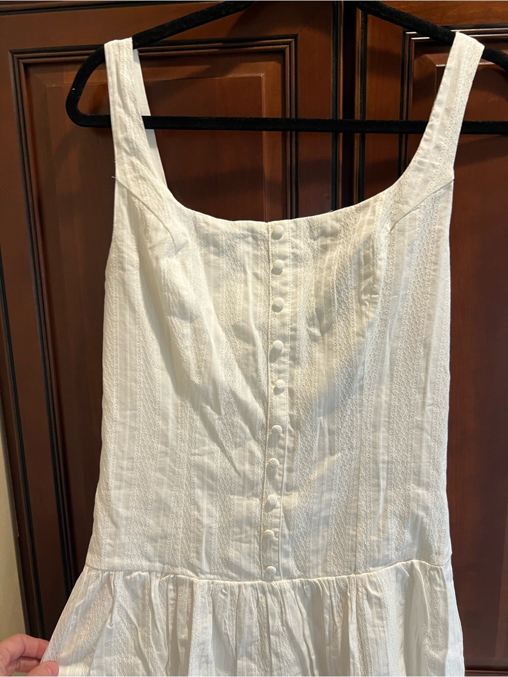 NWT Lulus Khamari White Textured Drop Waist Bubble-hem Mini Dress - M - Picture 5 of 13
